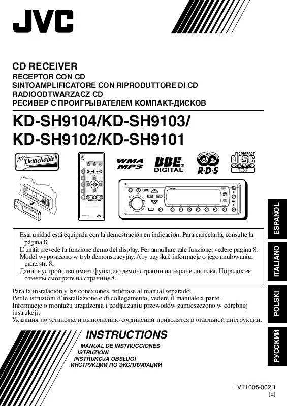 Mode d'emploi JVC KD-SH9101