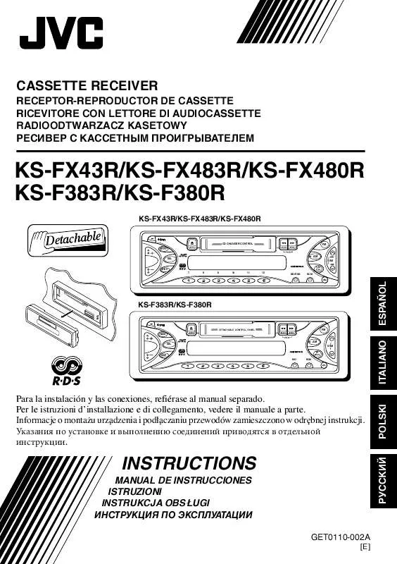 Mode d'emploi JVC KS-FX43R