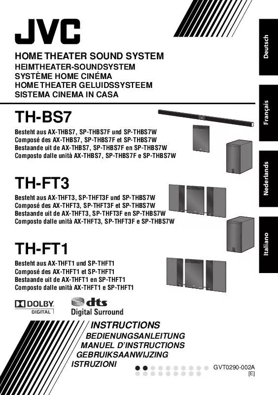 Mode d'emploi JVC TH-BS7E