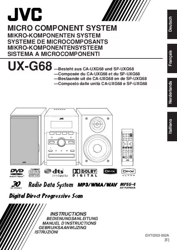 Mode d'emploi JVC UX-G68