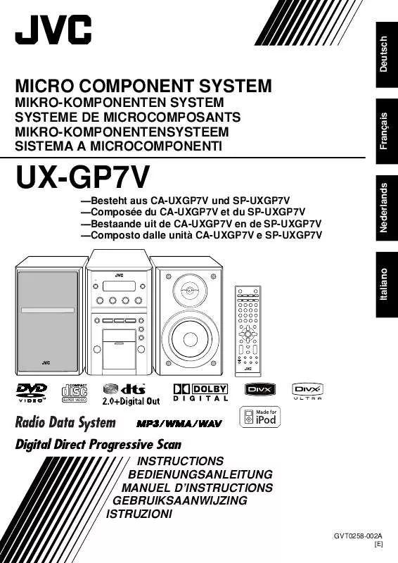 Mode d'emploi JVC UX-GP7VE