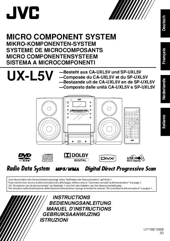 Mode d'emploi JVC UX-L5VE