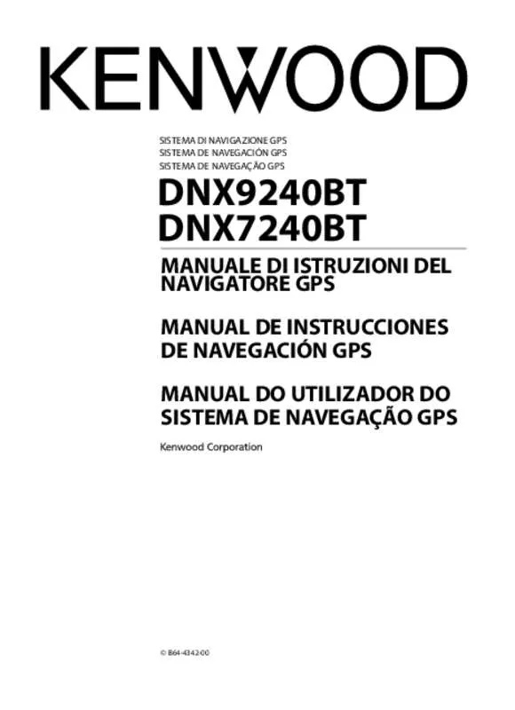 Mode d'emploi KENWOOD DNX7240BT