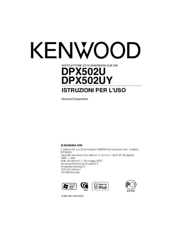 Mode d'emploi KENWOOD DPX502UY