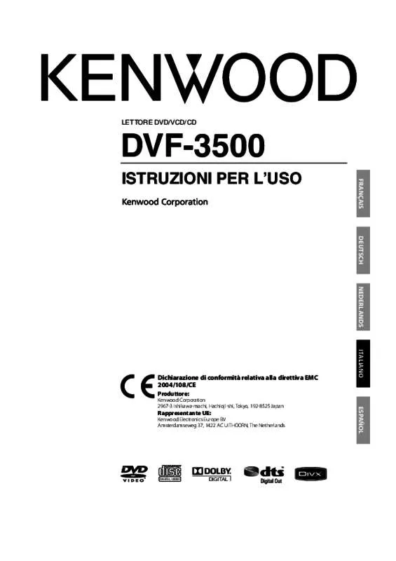 Mode d'emploi KENWOOD DVF-3500