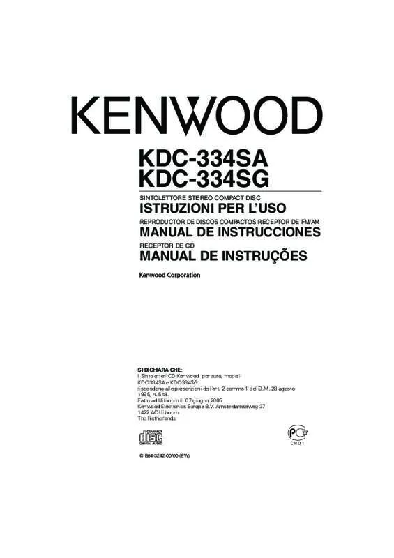 Mode d'emploi KENWOOD KDC-334SA