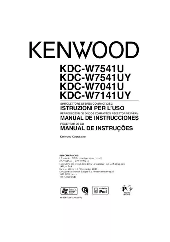 Mode d'emploi KENWOOD KDC-W7141UY
