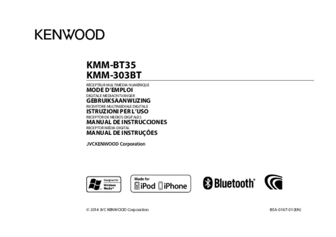 Mode d'emploi KENWOOD KMM-303BT