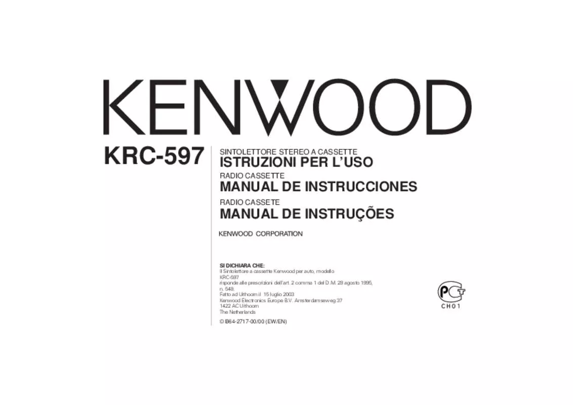 Mode d'emploi KENWOOD KRC-597