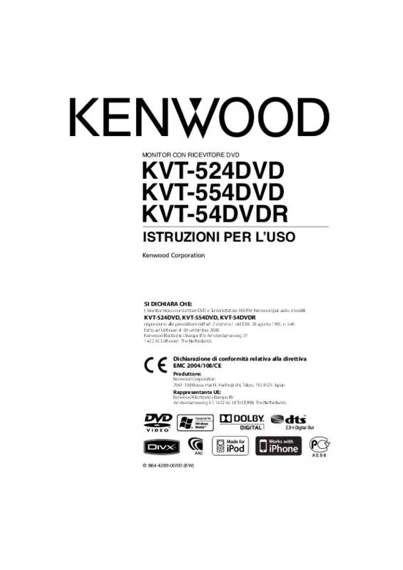 Mode d'emploi KENWOOD KVT-524DVD