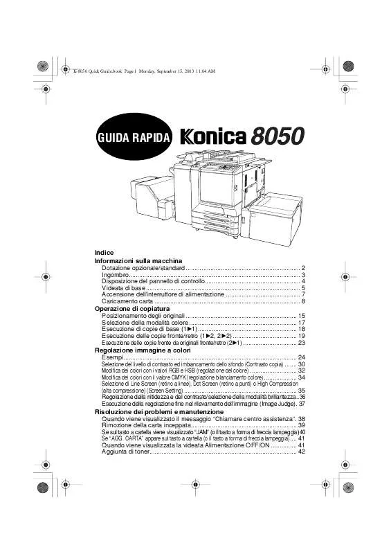 Mode d'emploi KONICA MINOLTA 8050