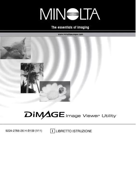 Mode d'emploi KONICA MINOLTA DIMAGE IMAGE VIEWER UTILITY 1.1 FOR DIMAGE 7/5/X/S304/S404