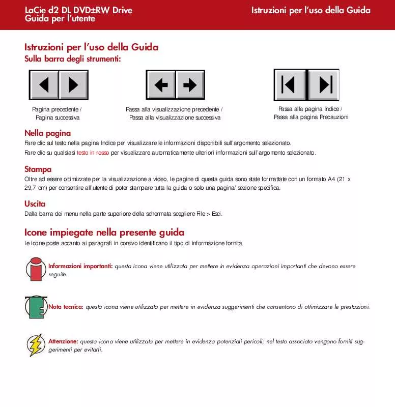 Mode d'emploi LACIE D2 DVD±RW CON LIGHTSCRIBE