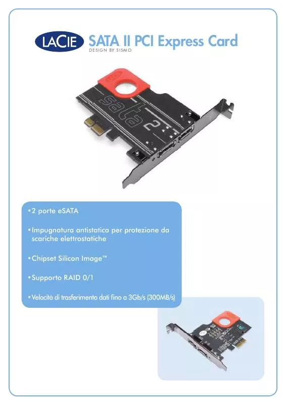 Mode d'emploi LACIE SATA II PCI EXPRESS CARD