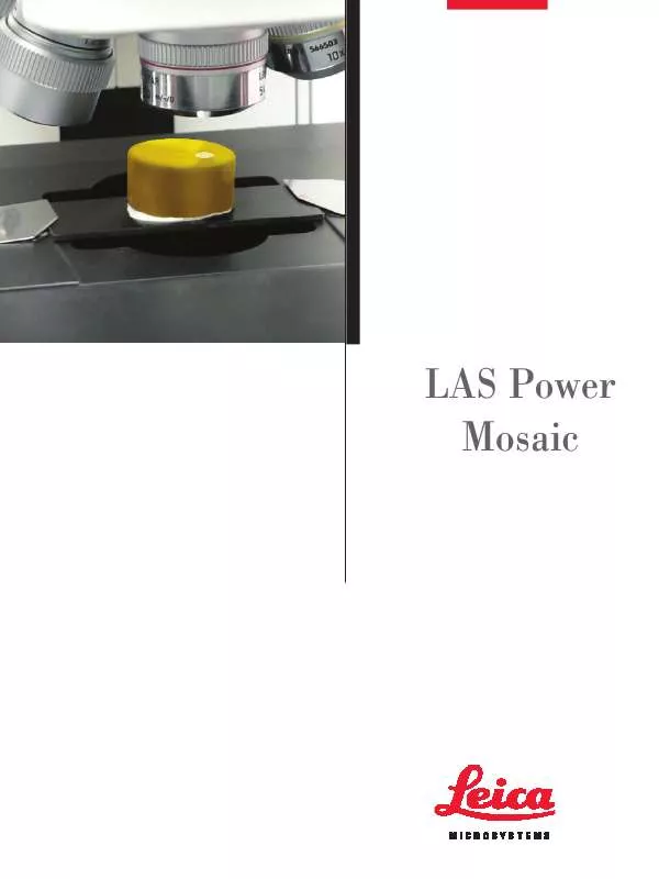 Mode d'emploi LEICA APPLICATION SUITE POWERMOSAIC