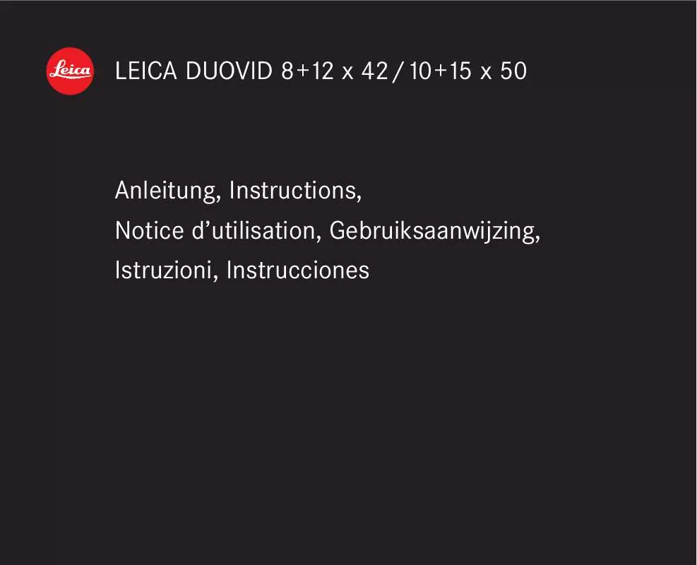 Mode d'emploi LEICA DUOVID 10+15X50