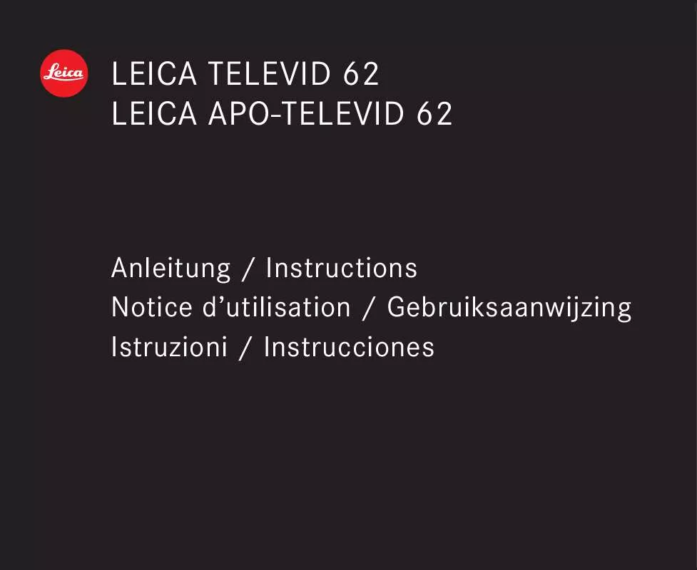 Mode d'emploi LEICA TELEVID 62