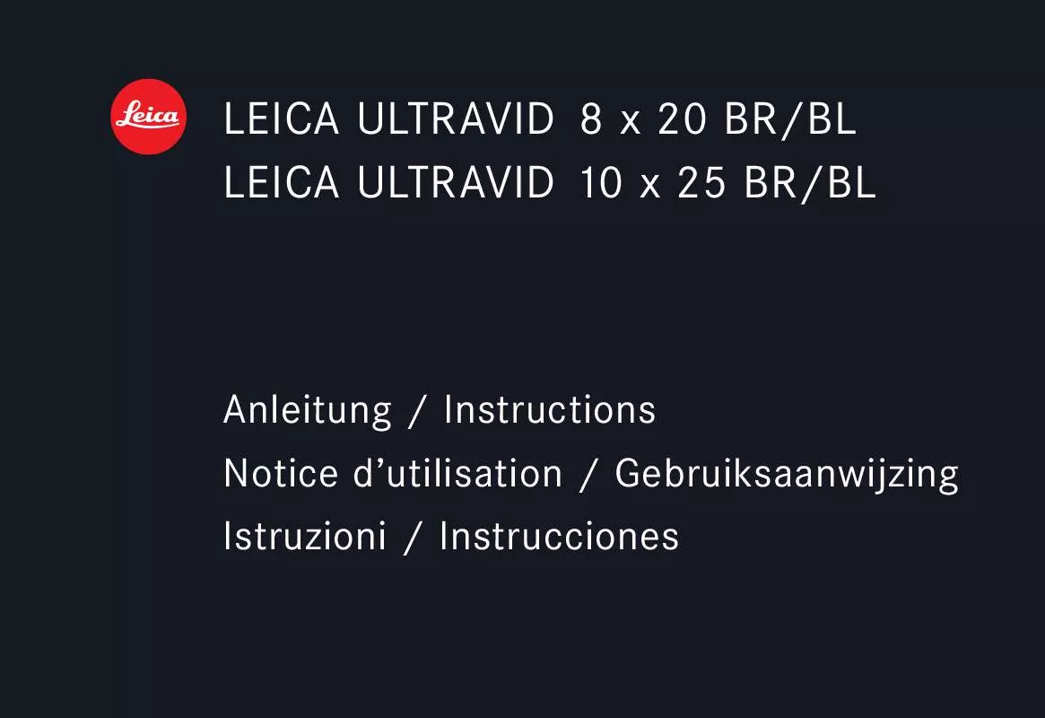 Mode d'emploi LEICA ULTRAVID 8X20 BLULTRAVID 10X25 BR