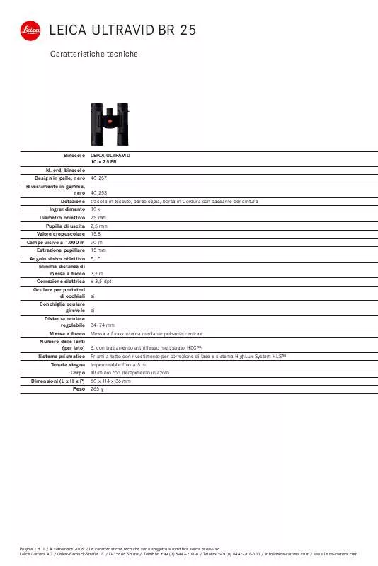 Mode d'emploi LEICA ULTRAVID BR 25