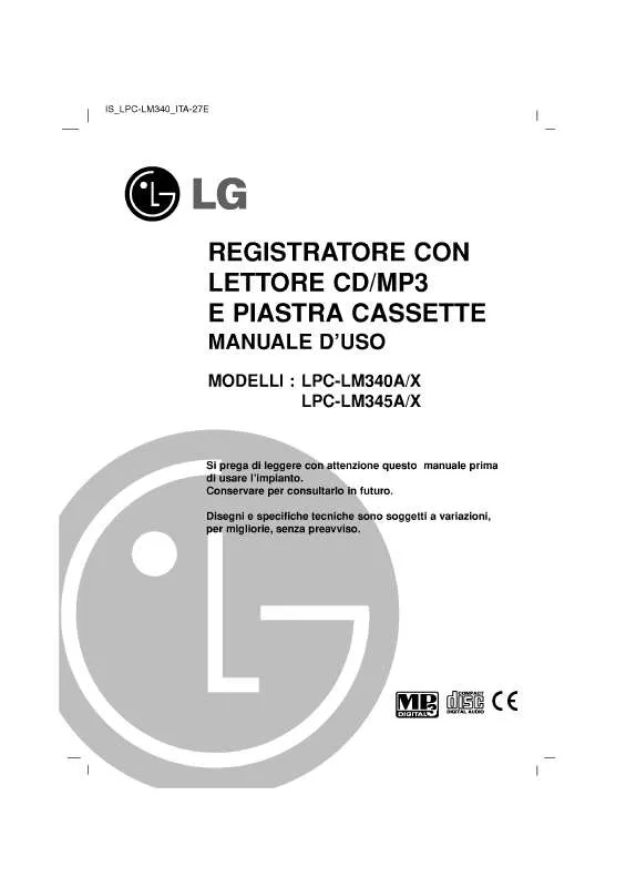Mode d'emploi LG LPC-LM340A