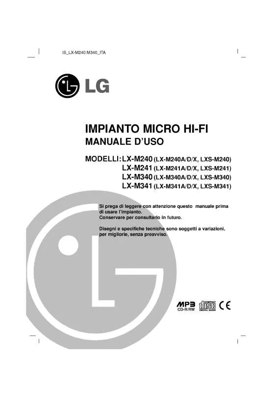 Mode d'emploi LG LX-M241D