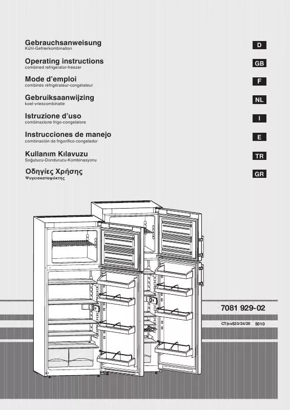 Mode d'emploi LIEBHERR CT 2011