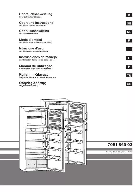 Mode d'emploi LIEBHERR CTP 3213