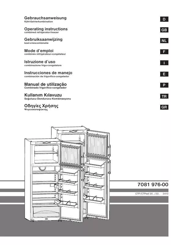 Mode d'emploi LIEBHERR CTP 3316