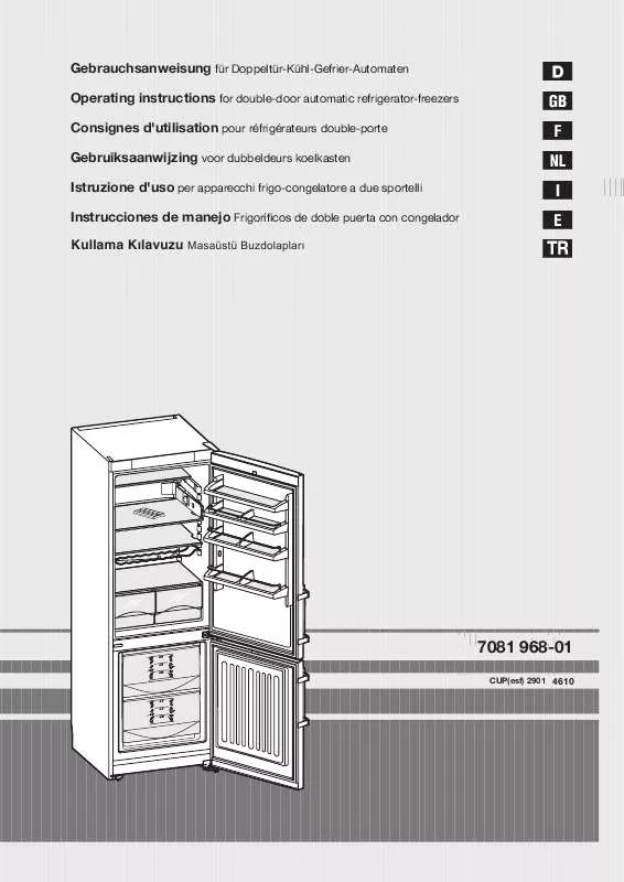 Mode d'emploi LIEBHERR CUP 2901