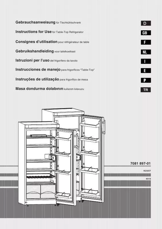 Mode d'emploi LIEBHERR K 215