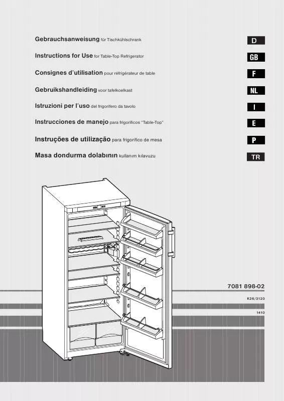 Mode d'emploi LIEBHERR K 2620