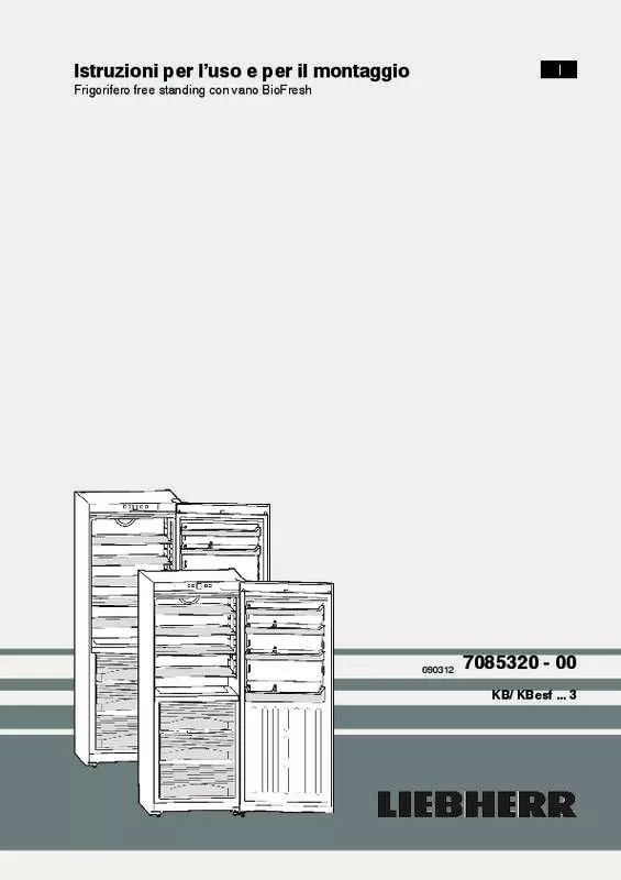 Mode d'emploi LIEBHERR KB 4210 COMFORT BIOFRESH