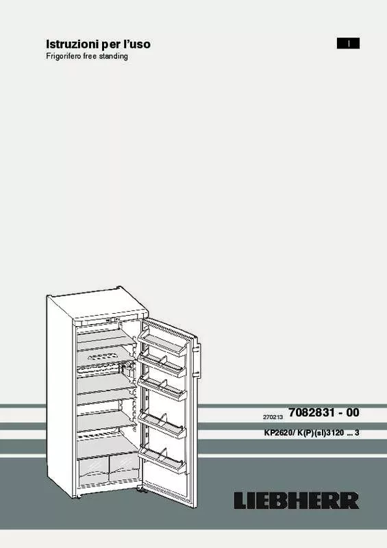 Mode d'emploi LIEBHERR KP 2620 COMFORT