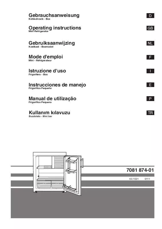 Mode d'emploi LIEBHERR KX 1021