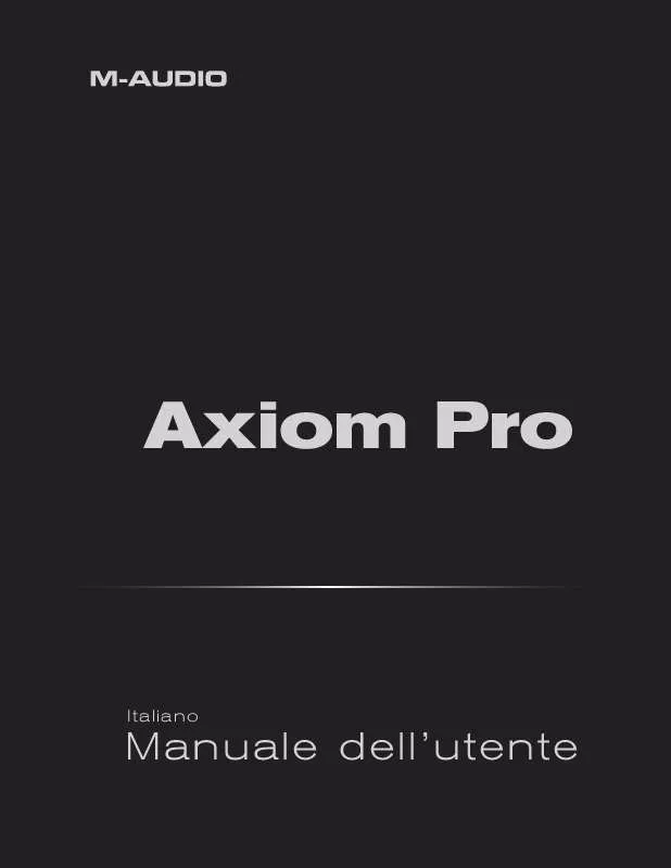 Mode d'emploi M-AUDIO AXIOM PRO