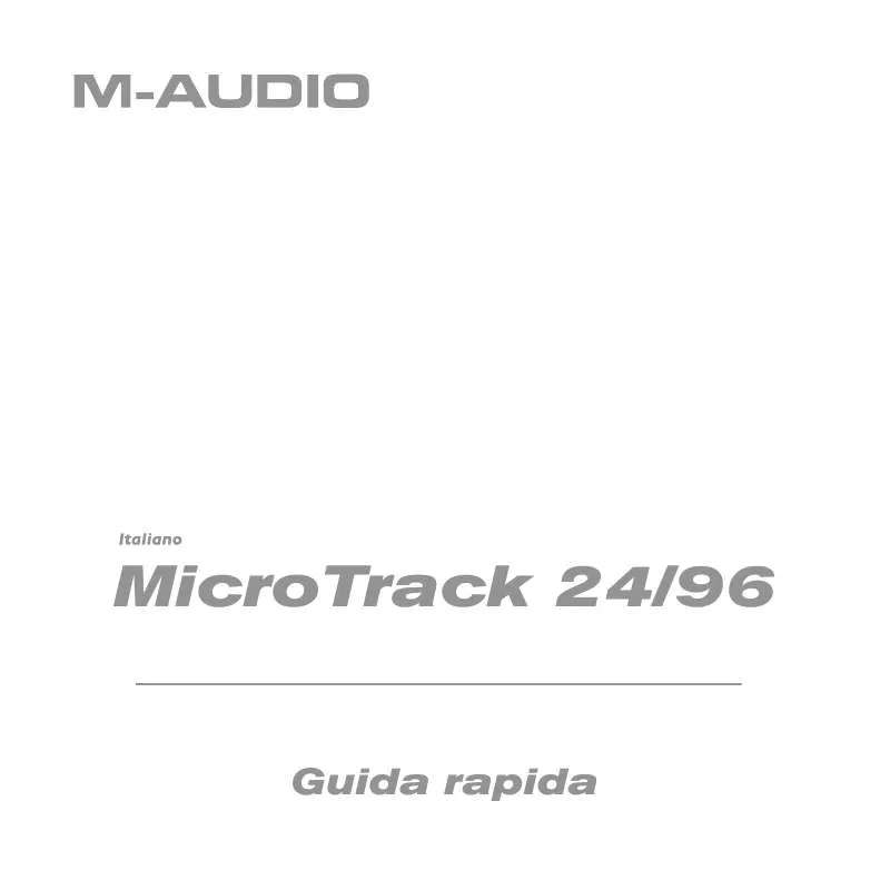 Mode d'emploi M-AUDIO MICROTRACK 24/96