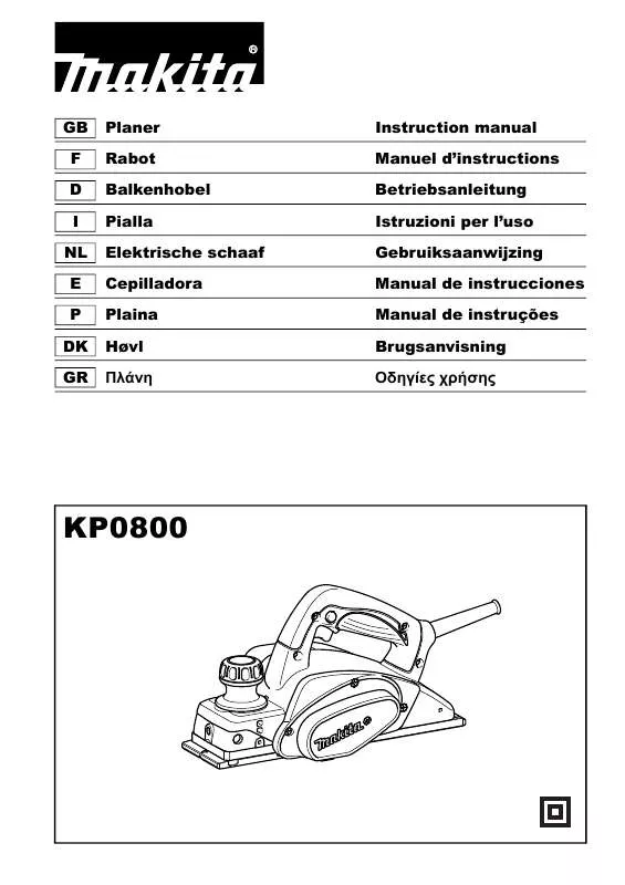 Mode d'emploi MAKITA KP0800