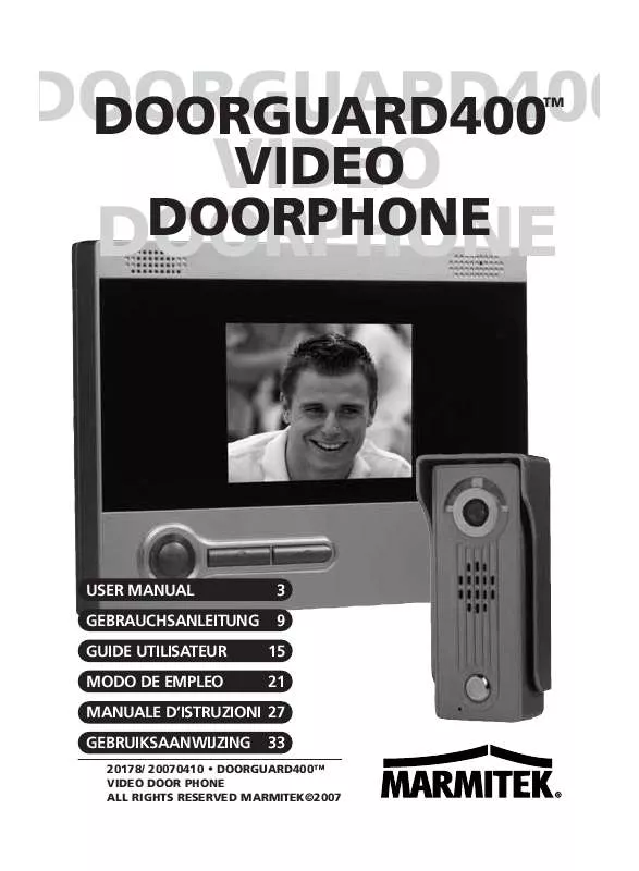 Mode d'emploi MARMITEK DOORGUARD 400