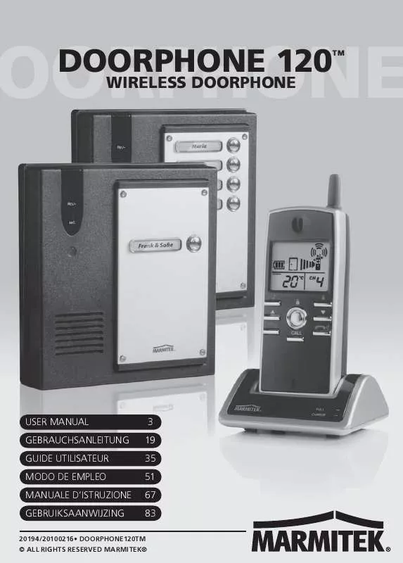 Mode d'emploi MARMITEK DOORPHONE 120