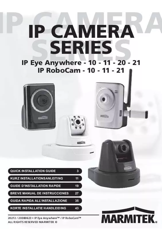 Mode d'emploi MARMITEK IP EYE ANYWHERE 20