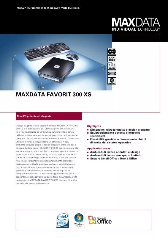 Mode d'emploi MAXDATA FAVORIT 300 XS