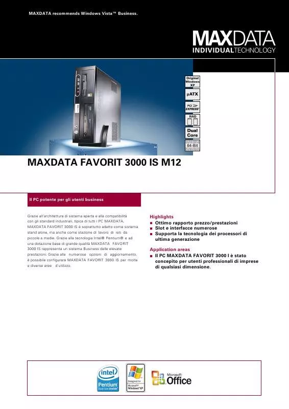 Mode d'emploi MAXDATA FAVORIT 3000 IS M12