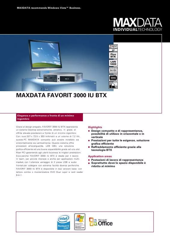 Mode d'emploi MAXDATA FAVORIT 3000 IU BTX