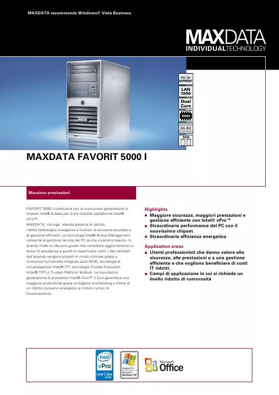 Mode d'emploi MAXDATA FAVORIT 5000 I