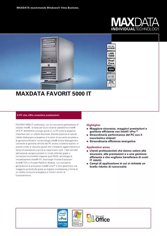 Mode d'emploi MAXDATA FAVORIT 5000 IT