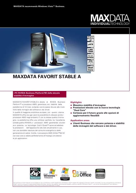 Mode d'emploi MAXDATA FAVORIT STABLE A