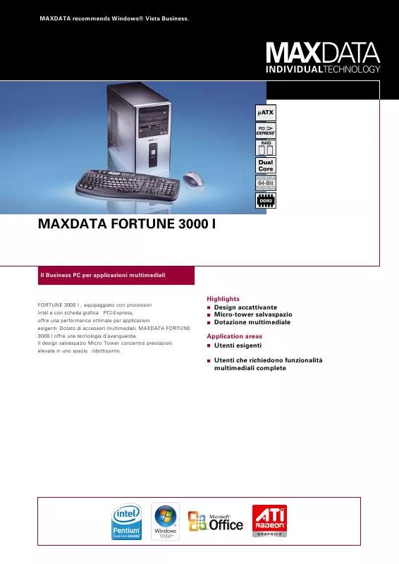 Mode d'emploi MAXDATA FORTUNE 3000 I
