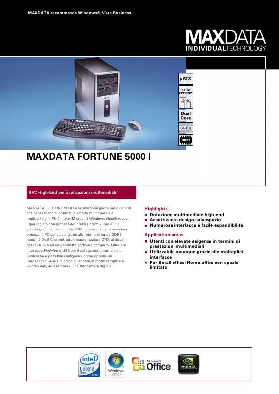 Mode d'emploi MAXDATA FORTUNE 5000 I