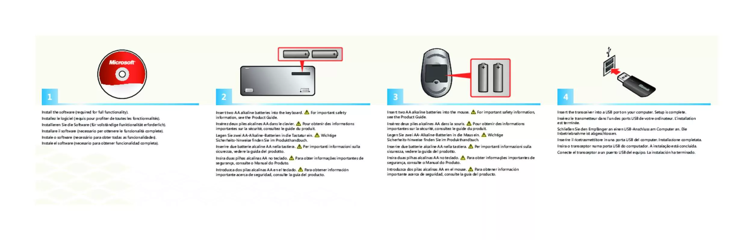 Mode d'emploi MICROSOFT WIRELESS DESKTOP 3000