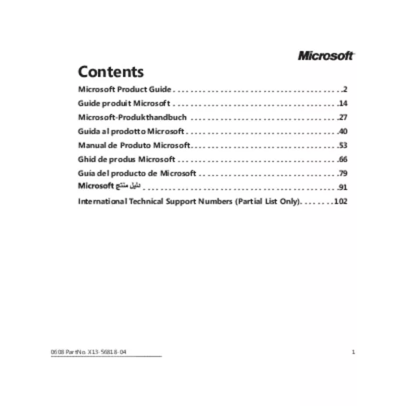 Mode d'emploi MICROSOFT WIRELESS DESKTOP 800